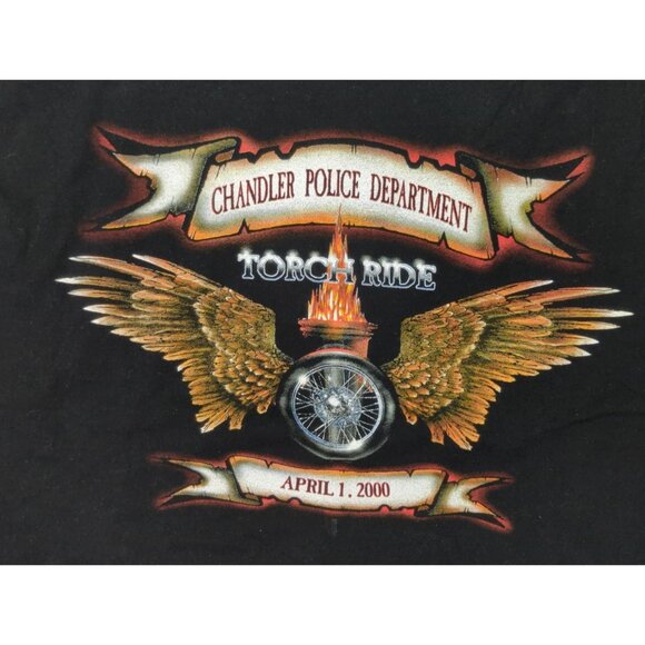 Chosas Harley Davidson Torch Ride 2000 Mens Size XL Chandler Police Tee - Picture 1 of 8